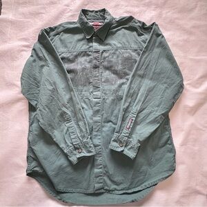 Levis Heavy Denim Green Vintage Shirt  100% cotton 90’s